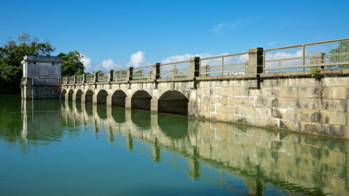 The Dam Wall And Valve House On The Upper Aberdeen Reservoir, Hong Kong Island.