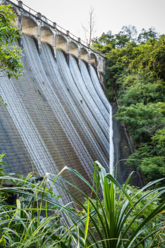 The Dam Wall On The Upper Aberdeen Reservoir, Hong Kong Island.