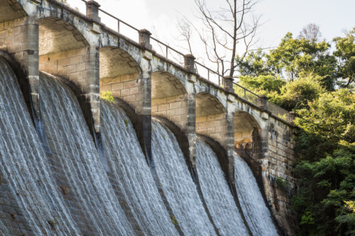 The Dam Wall On The Upper Aberdeen Reservoir, Hong Kong Island.