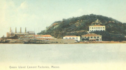 Date unknown. I presume the cement factory is on the left indicated by the chimneys.