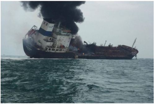 Aulac Fortune On Fire Off Lamma January 2019 Courtesy The Straits Times