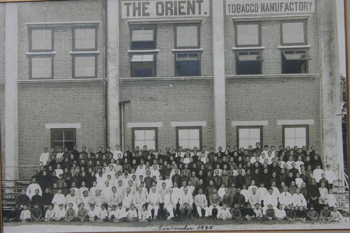 Orient Tobacco Manufactury HK factory team image 1925 from Edward Schneider