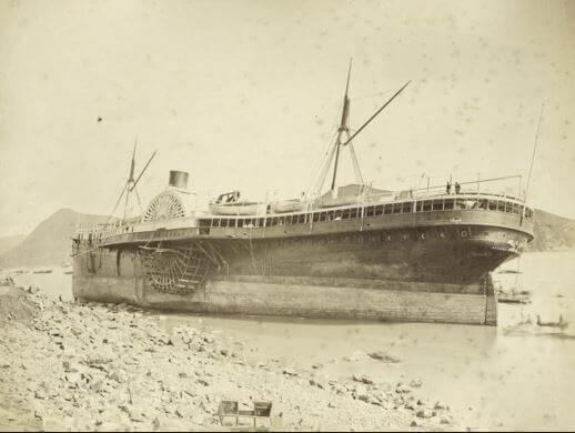 SS Alaska image after 1874 Typhoon Wikipedia Photo by Lai Afong