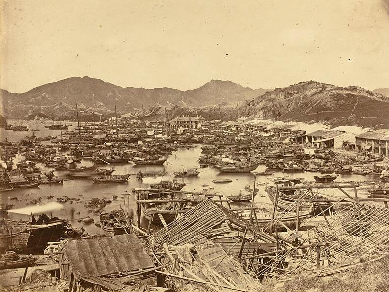 Lai Afong 1874 Typhoon damage image