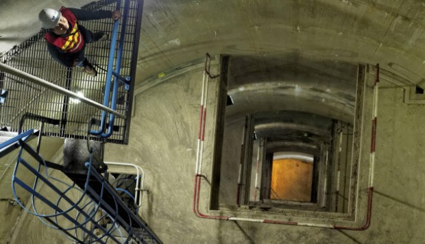 High Island Reservoir - Inside Tower X SCMP 24.4.16 author. photo Martin Williams