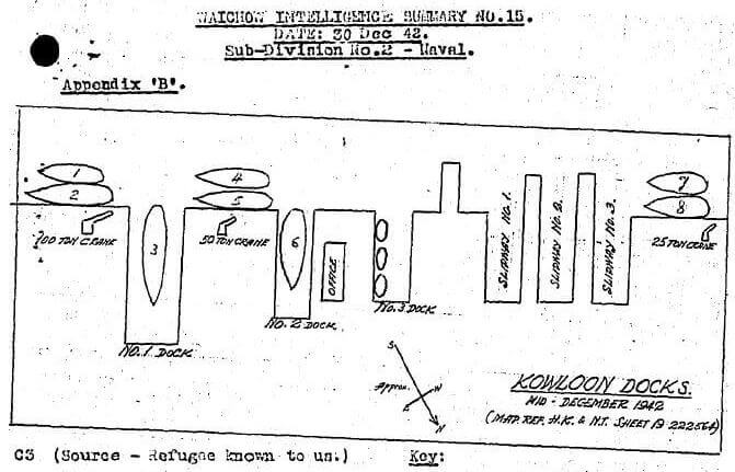 BAAG WIS#15 30.12.42 Map Of Kowloon Docks