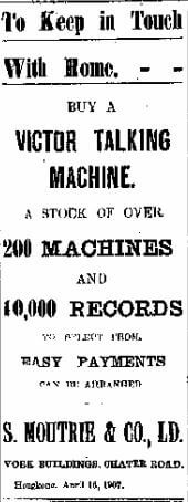 Moutrie, S & Co Advert HK China MaIL 14.4.1908