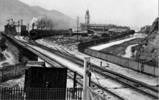 KCR Steam Locomotive Leaving Kowloon Terminus 1917 KCR Website