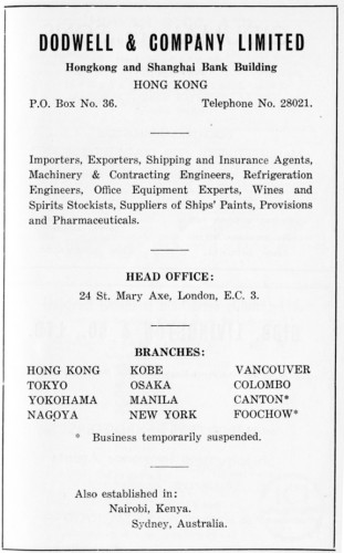 Dodwell & Company Ltd-agent-advert-1953