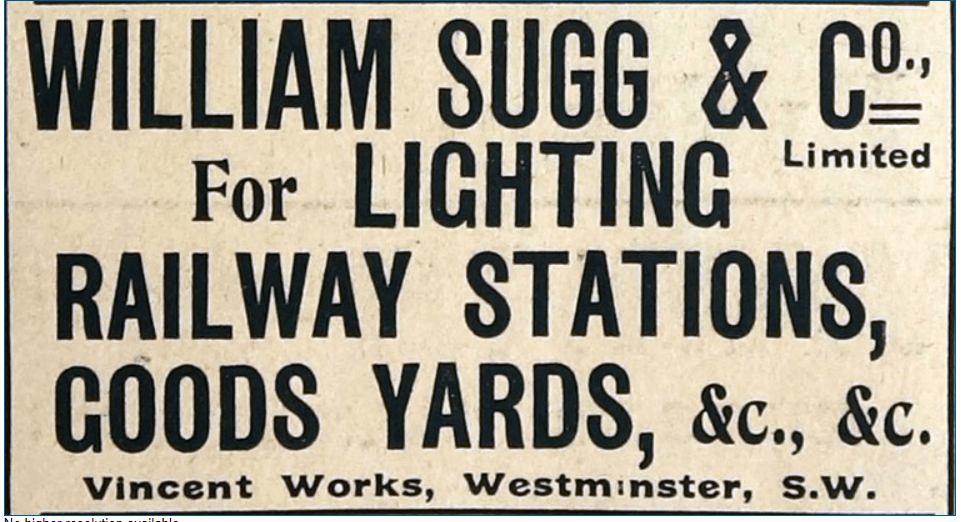 Sugg, William % Company 1906 Advert Graces Guides
