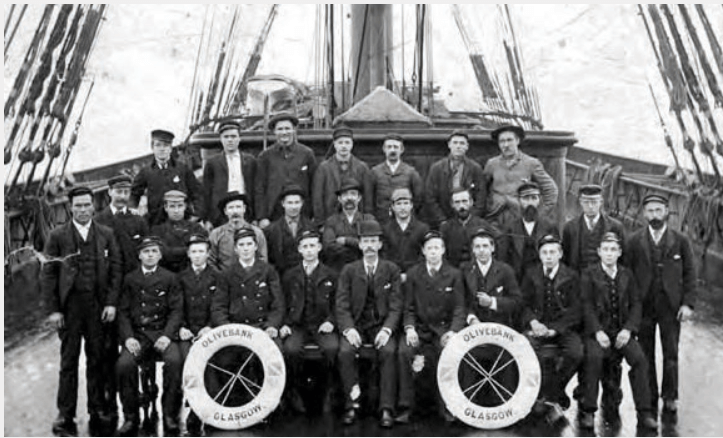 Bank Line, Master, Officers And Crew Of The Olivebank Courtesy Seabreezes