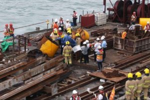 Industrial Accident On Barge Victoria Harbour SCMP 4th May 2016