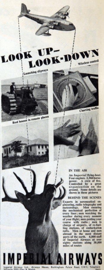 Imperial Airways Advert Source Unknown 1939 Grace's Guides