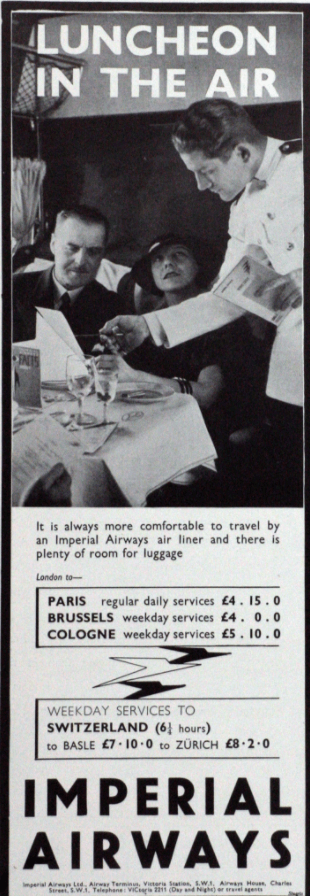 Imperial Airways Advert Source Unknown May 1935 Grace's Guides
