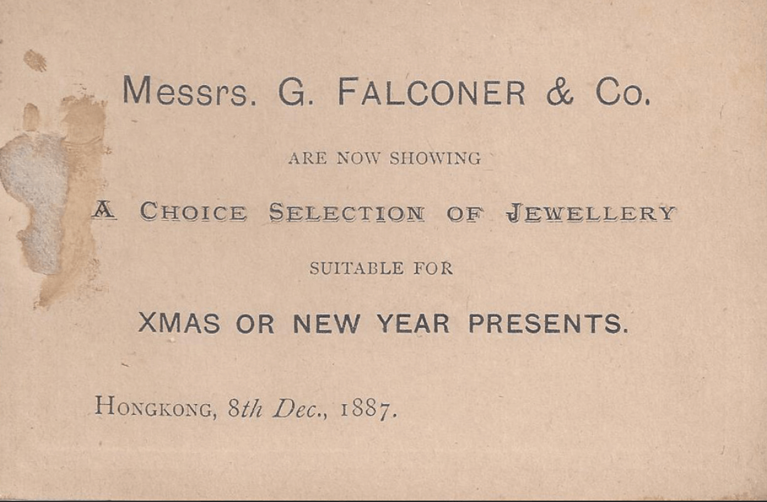 G Falconer Xmas Advert 1887 From Company Website