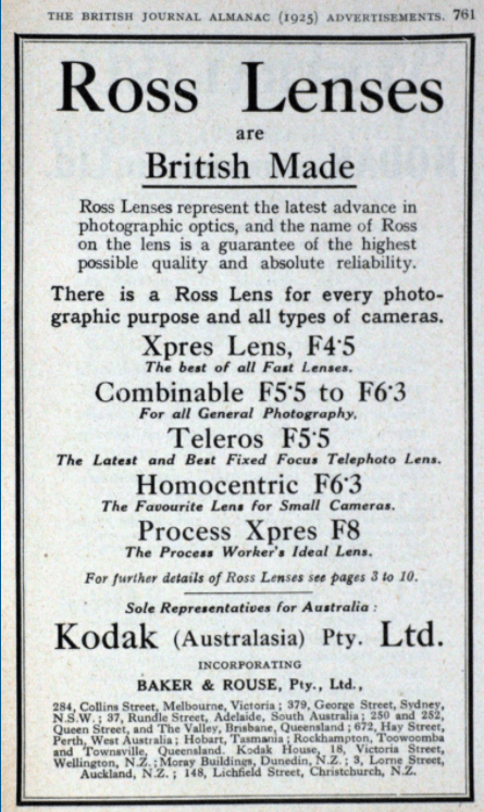 Ross Ltd Advert 1925 Grace's Guides