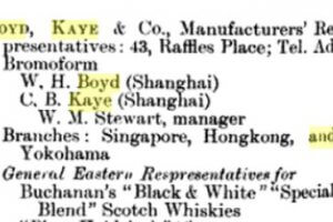 Boyd, Kaye & Company Detail C In The Directory & Chronicle For China, Japan, Indo China, Straits... 1904