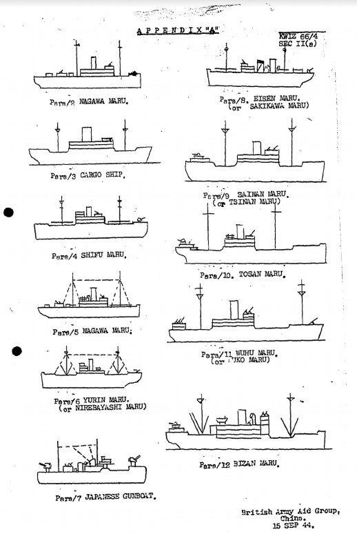 BAAG Report KWIZ #66 Sheet Appendix A1 Ship Outlines