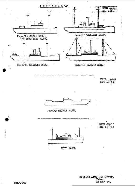 BAAG Report KWIZ #66 Sheet Appendix A2 Ship Outlines