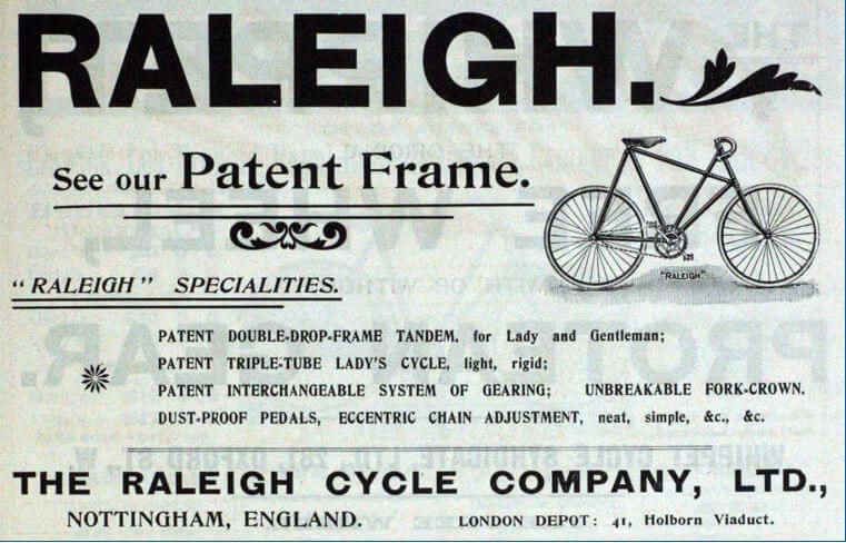 Raleigh Cycles Advert April 1899 Grace's Guides